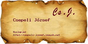Csepeli József névjegykártya